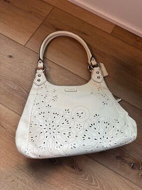 Coach Ashley Laser Cut Leather Hobo Bag